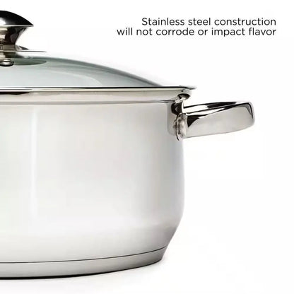 5-Quart Stainless Steel Dutch Oven with Glass Lid - Get it from Bo