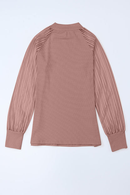 Elizabeth Crewneck Ribbed top Long Sleeve Top