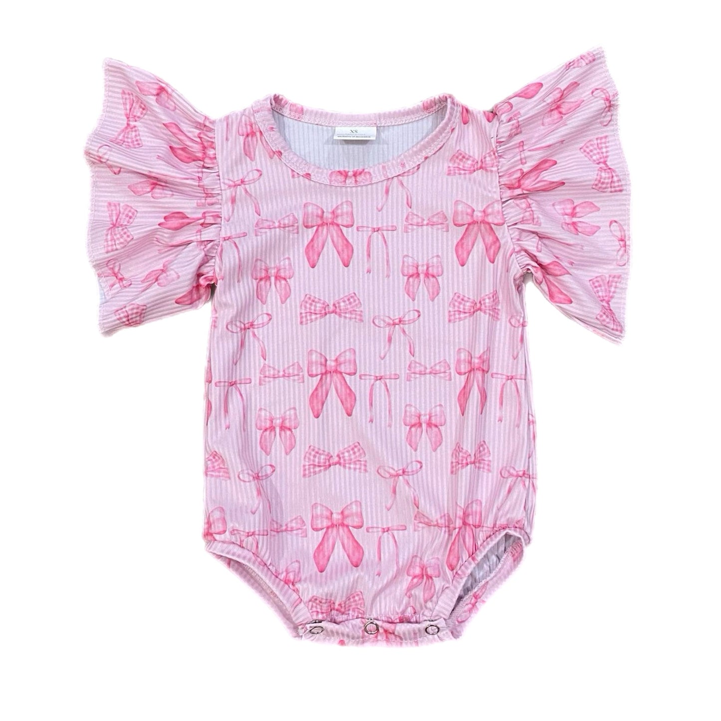 Coquette bows ribbed flutter leo - Get it from Bo