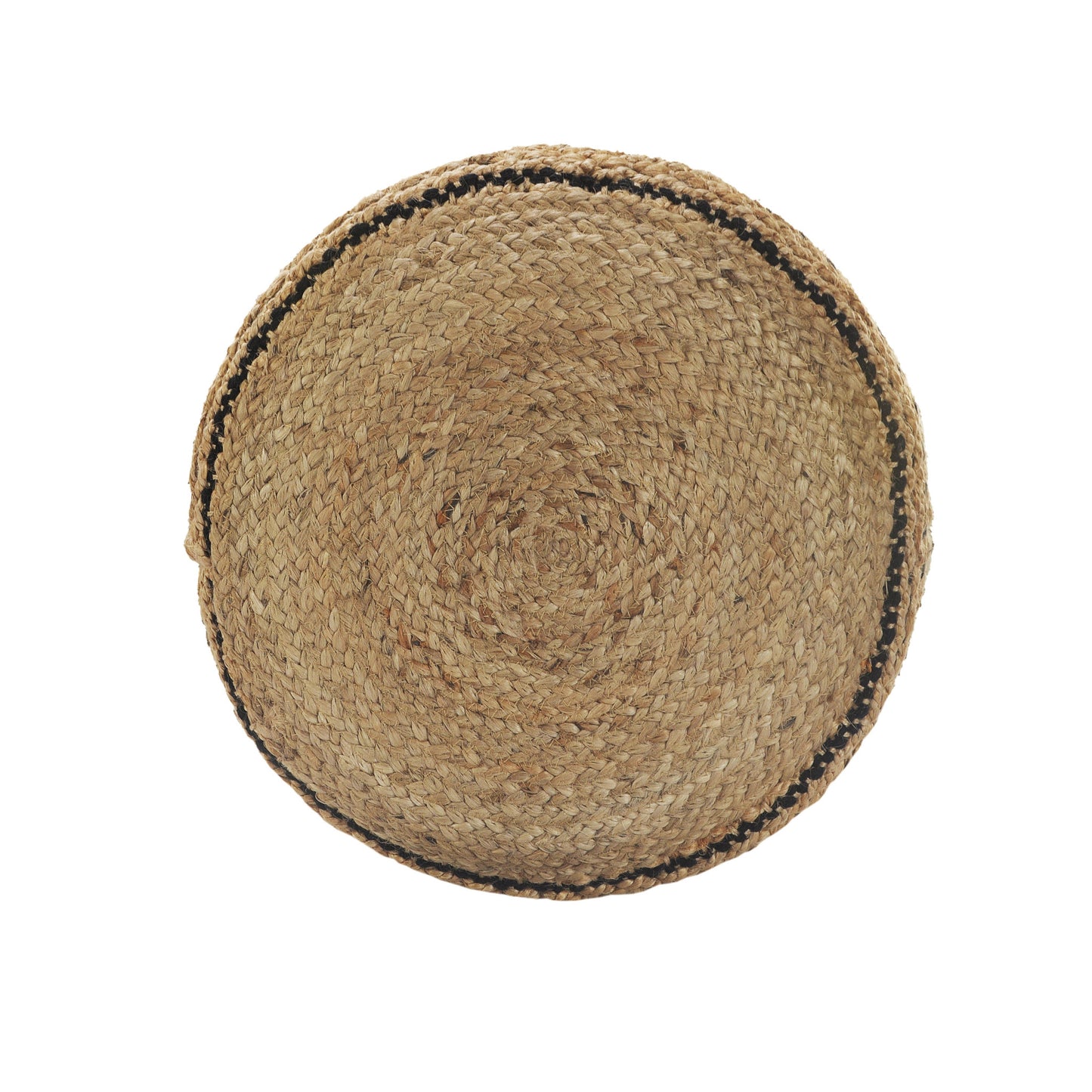 18" Tan Geometric Pouf Ottoman