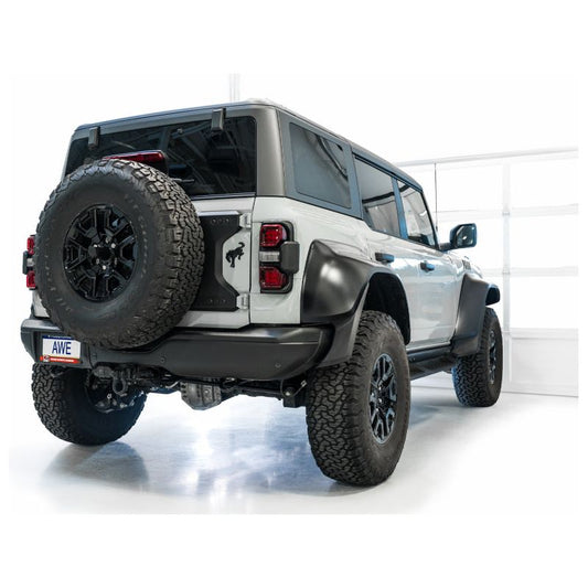 AWE Tuning 22-24 Ford Bronco Raptor 4WD Dual BashGuards Cat-Back SwitchPath Exhaust (No Tips) NP Motorsports