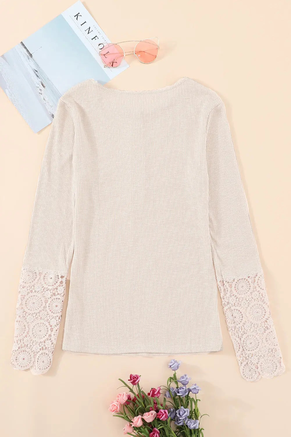 Denver Lace Hem Sleeve Top