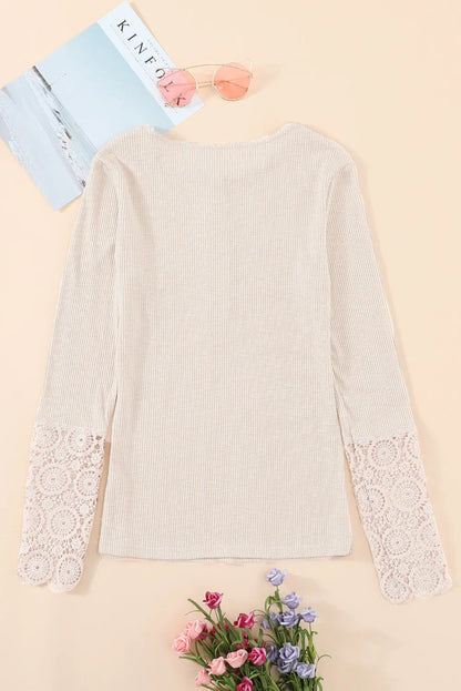 Denver Lace Hem Sleeve Top