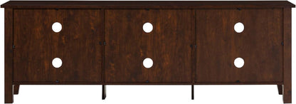 Wren Classic Brown TV Media Console For 80 Inch TV Storage ShipItFurniture