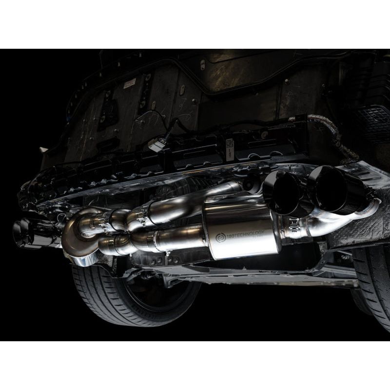 AWE Tuning 2020+ Chevrolet Corvette (C8) Touring Edition Exhaust - Quad Diamond Black Tips NP Motorsports