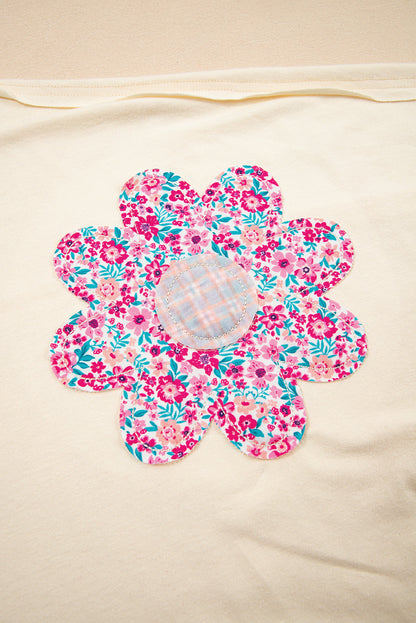 Hannah Flower Patched Loose Top