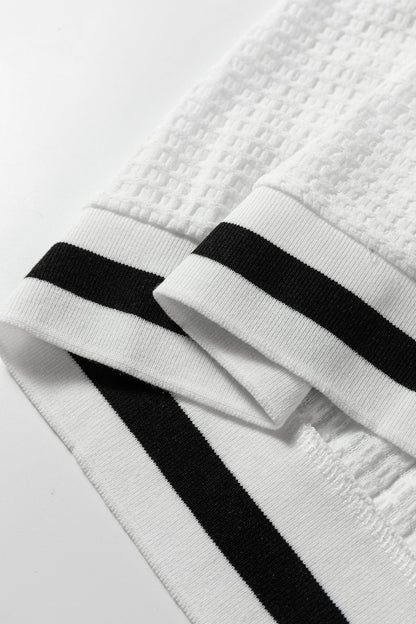 Greta Trim Pullover Waffle Top