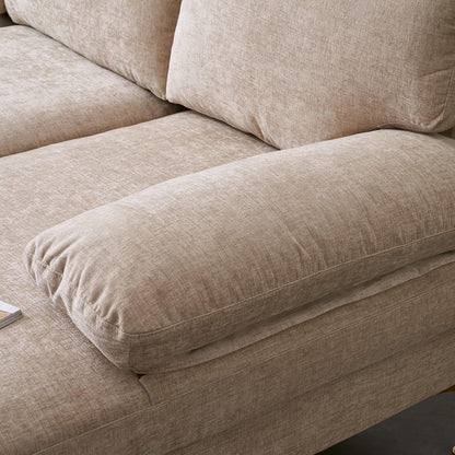 Convertible Sectional Sofa 110 Inch Camel U Shape ShipItFurniture