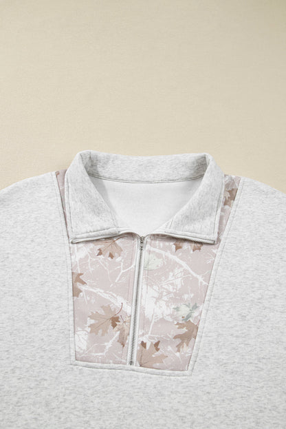 Olivia Patchwork Zipped Collar Pullover