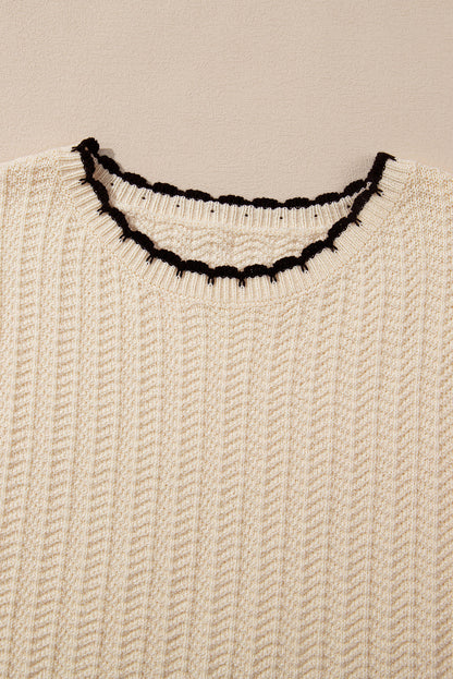 Sophia Knit Short Sleeve Sweater