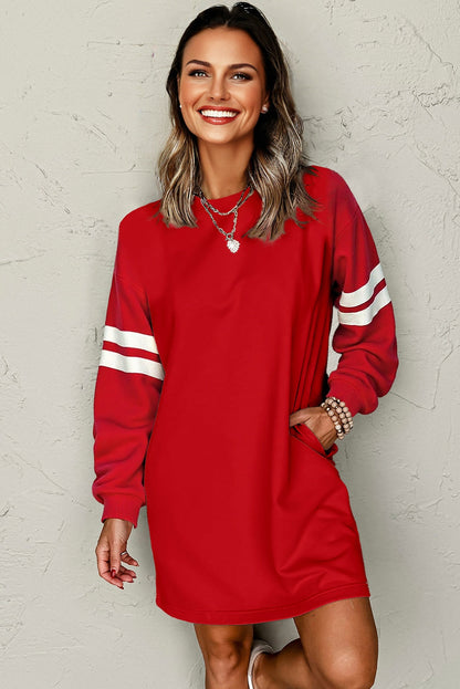 Jennifer Varsity Sweatshirt Dress