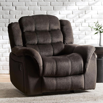 Hawthorne Chocolate Brown Glider Recliner Dual Function ShipItFurniture