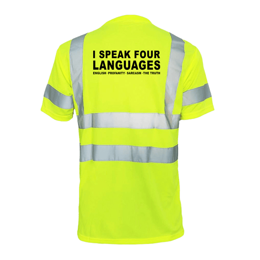 Four Languages - Reflective Safety T-Shirt Armed American Supply