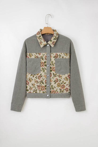 Evelyn Retro Floral Patchwork Shirt