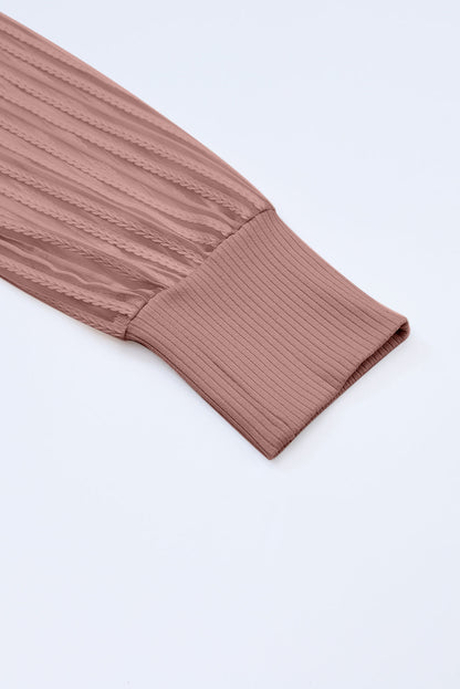 Elizabeth Crewneck Ribbed top Long Sleeve Top