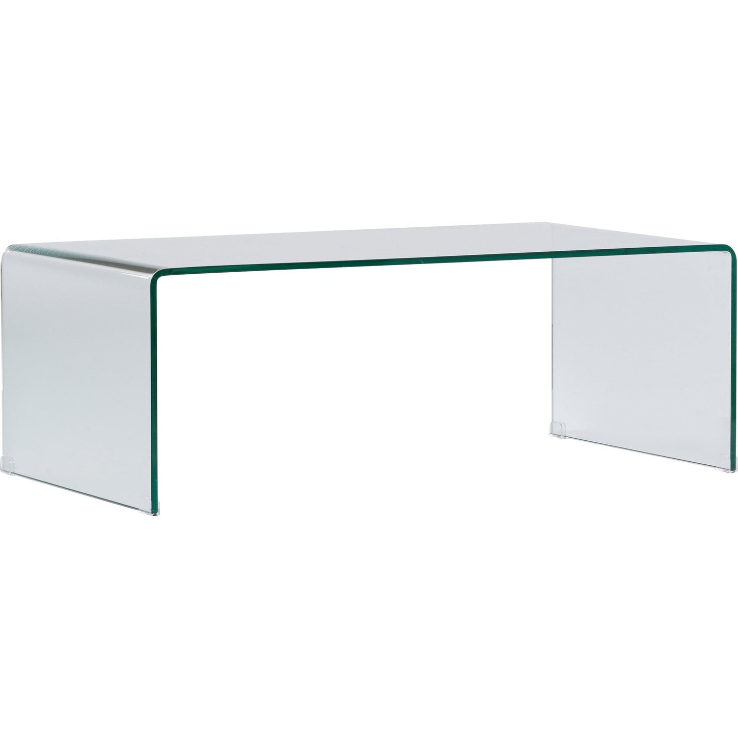24" Clear Glass Sled Coffee Table