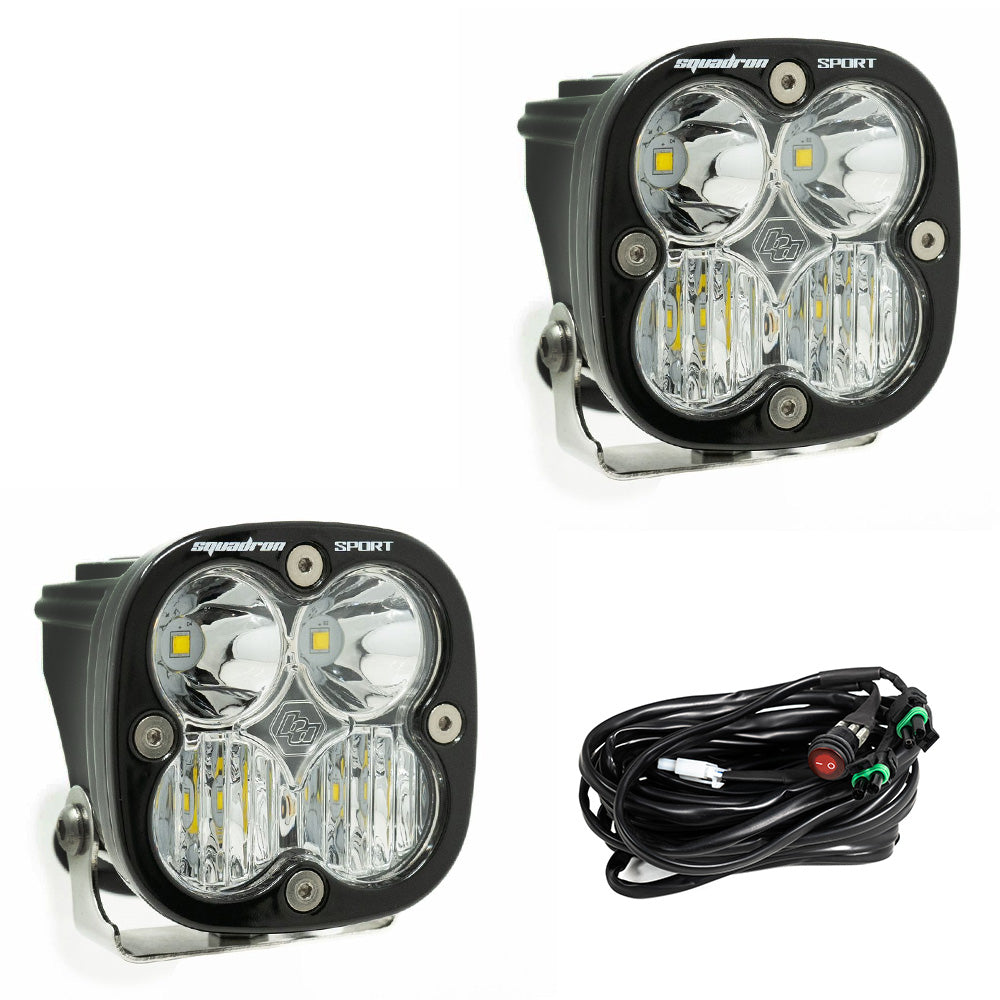 Baja Designs Squadron Sport LED Auxiliary Light Pod Pair | Universal Dunes 2 Dezert SXS
