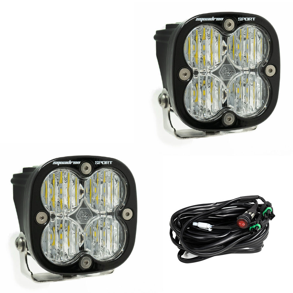 Baja Designs Squadron Sport LED Auxiliary Light Pod Pair | Universal Dunes 2 Dezert SXS