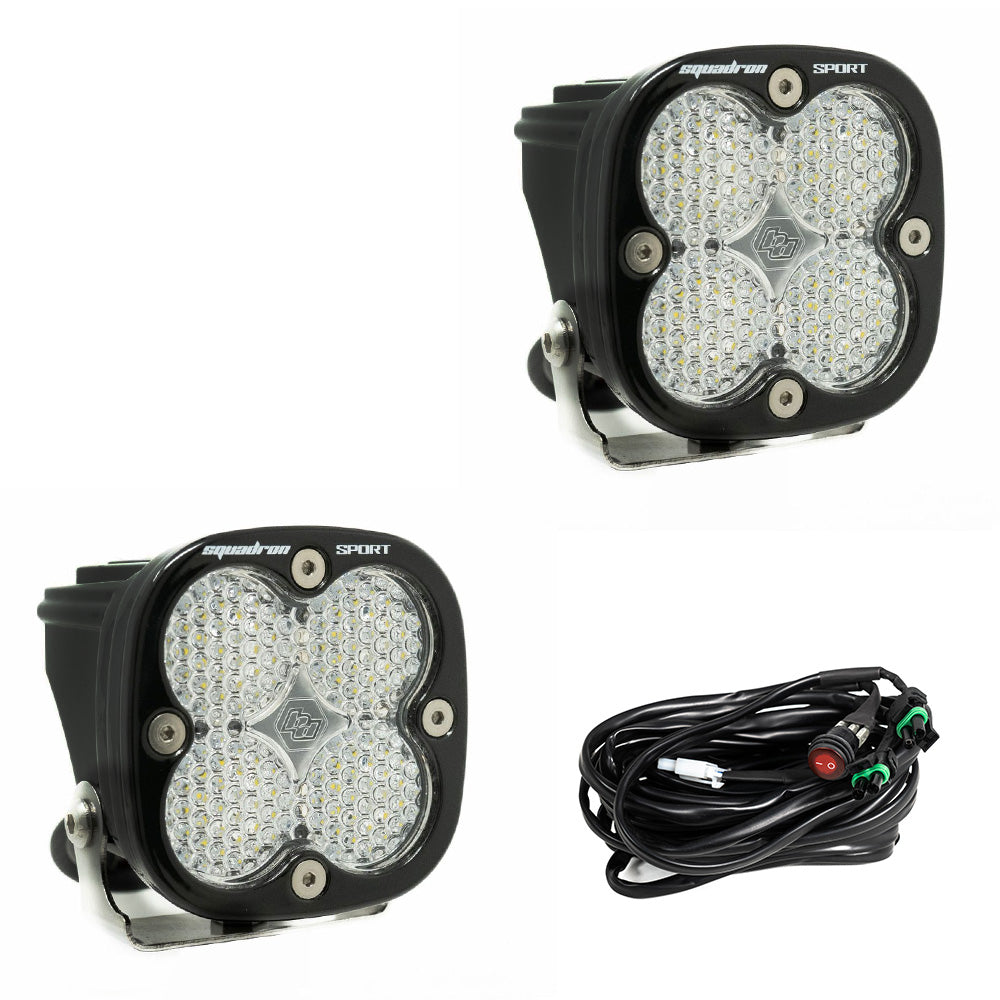 Baja Designs Squadron Sport LED Auxiliary Light Pod Pair | Universal Dunes 2 Dezert SXS