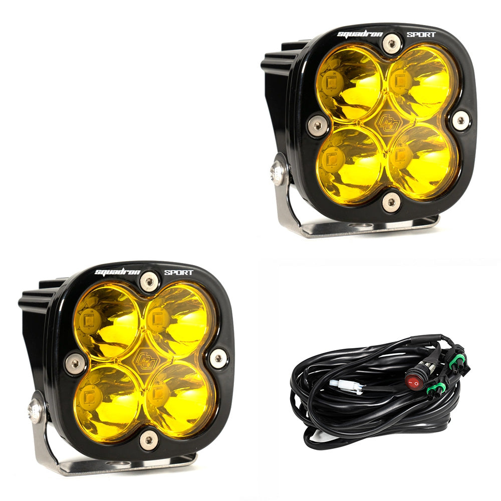 Baja Designs Squadron Sport LED Auxiliary Light Pod Pair | Universal Dunes 2 Dezert SXS