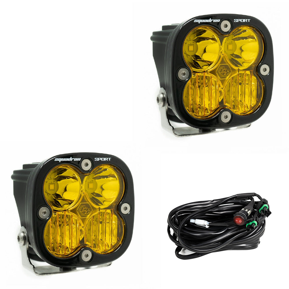 Baja Designs Squadron Sport LED Auxiliary Light Pod Pair | Universal Dunes 2 Dezert SXS
