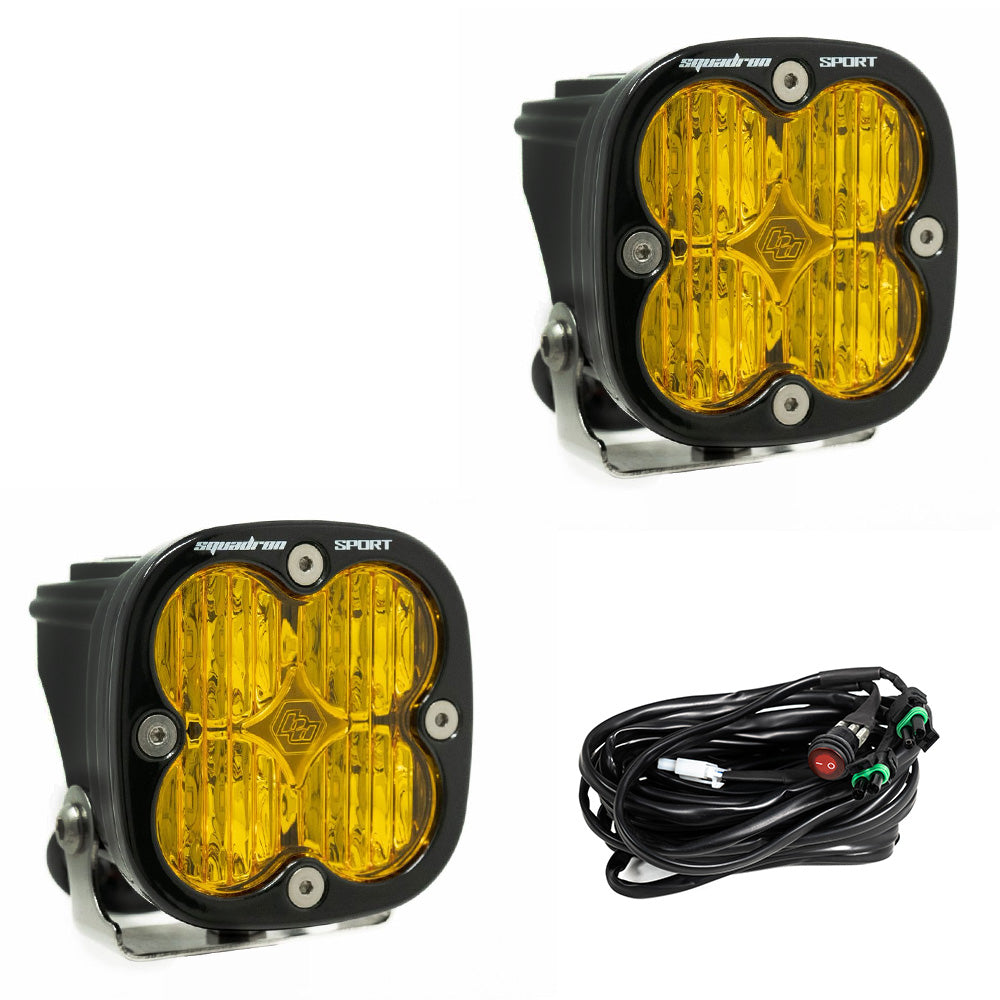 Baja Designs Squadron Sport LED Auxiliary Light Pod Pair | Universal Dunes 2 Dezert SXS
