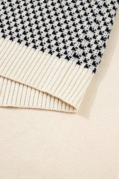 Kinley Pattern Lantern Sleeve Sweater