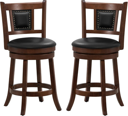 Ergonomic Swivel Bar Stools Set of Two ShipItFurniture