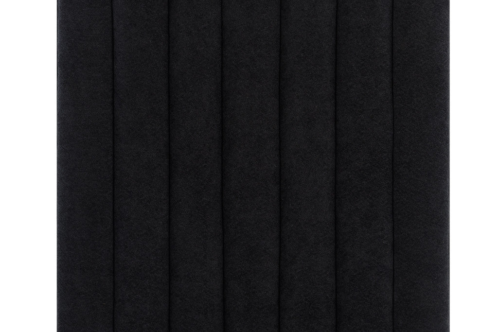 Set of Two Black Upholstered Velvet Dining Side Chairs