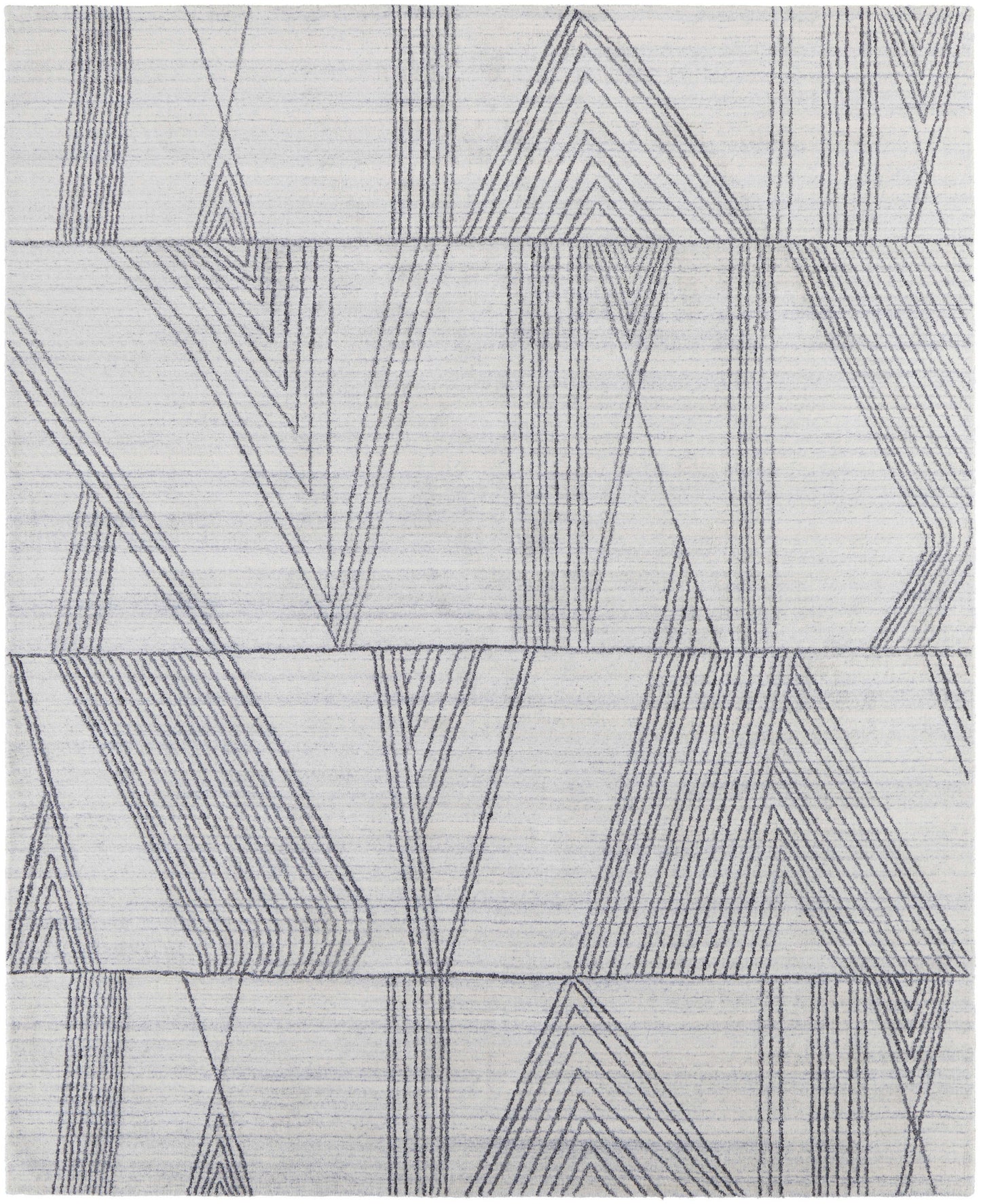 2' X 3' Black and Ivory Abstract Hand Woven Area Rug