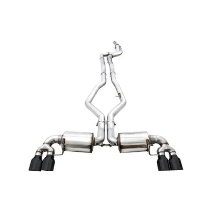 AWE Tuning 2019+ BMW M340i (G20) Non-Resonated Touring Edition Exhaust - Quad Diamond Black Tips NP Motorsports