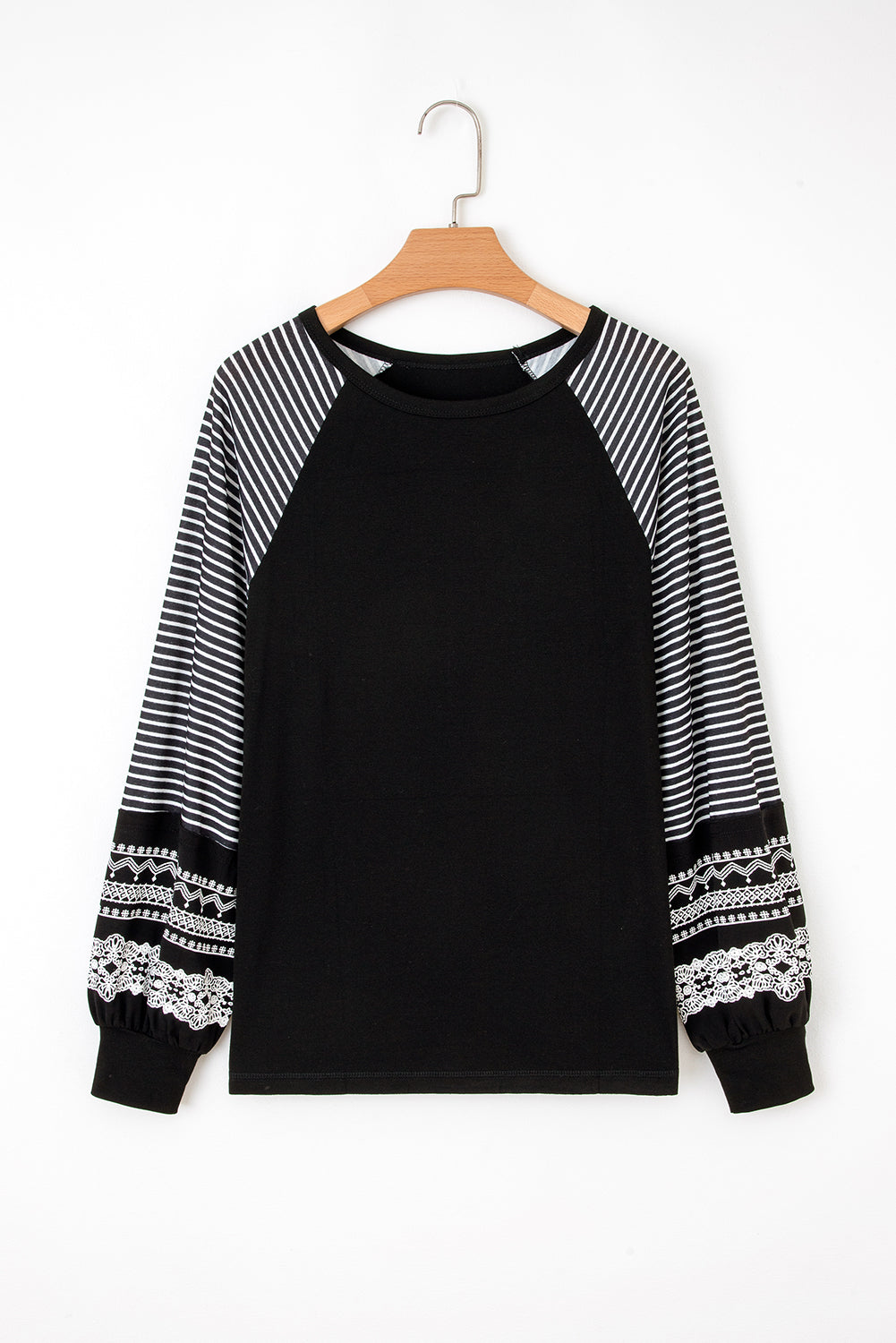 Kelsey Striped Raglan Long Sleeve Loose Top