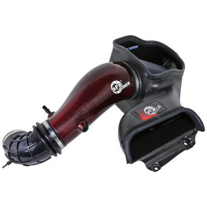 aFe 2023-2025 Ford F150 Raptor R V8 5.2L Supercharged Red Carbon Track Series Air Intake w/ P5R Filter NP Motorsports