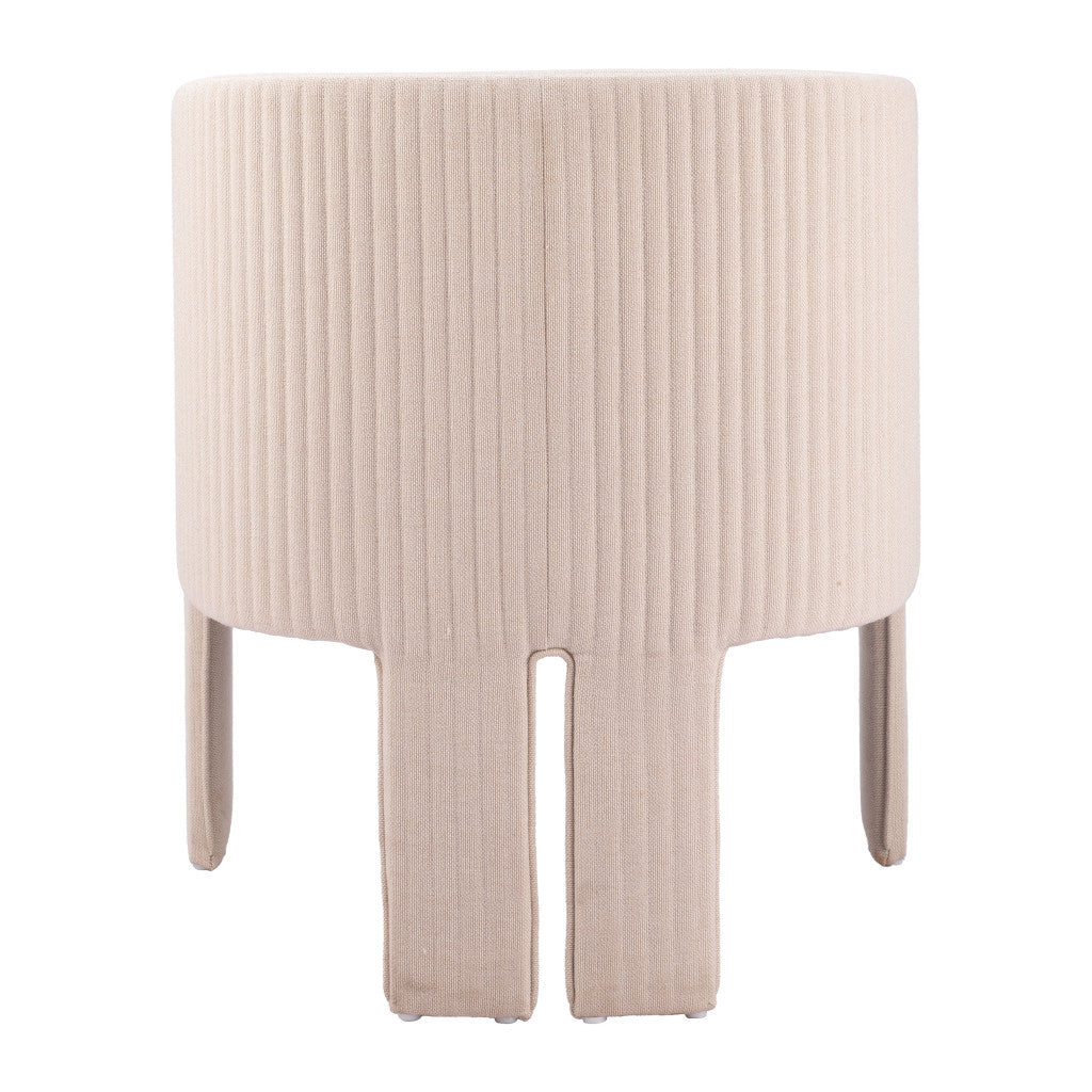 25" Beige Upholstered Arm Chair