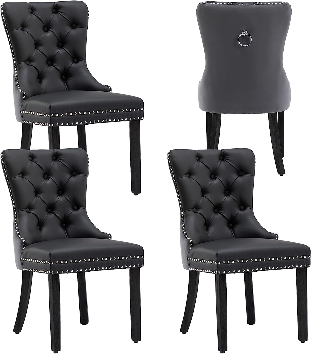 Dining Chairs Set of 4, Upholstered High-End Tufted Dining Room Chair ShipItFurniture