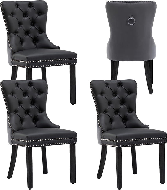 Dining Chairs Set of 4, Upholstered High-End Tufted Dining Room Chair ShipItFurniture