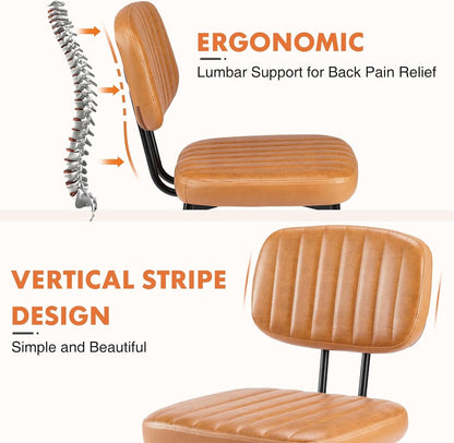 Brown Mid Century Modern Upholstered Dining Chair Set Of 4 ShipItFurniture