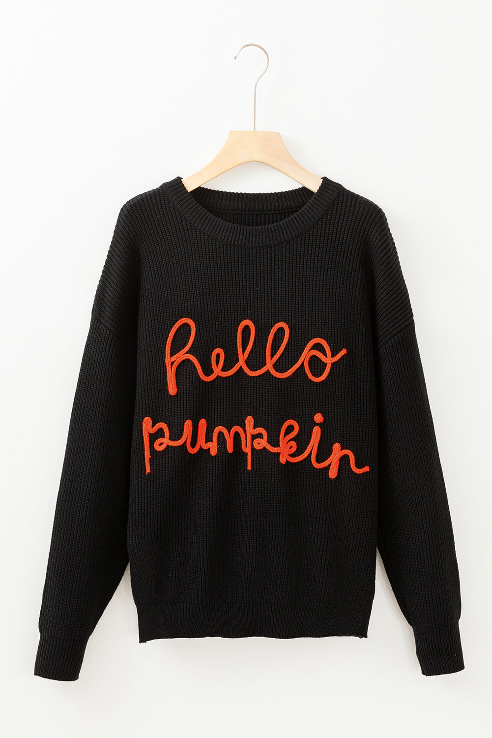 Hello Pumpkin Graphic Sweater Threaded Pear