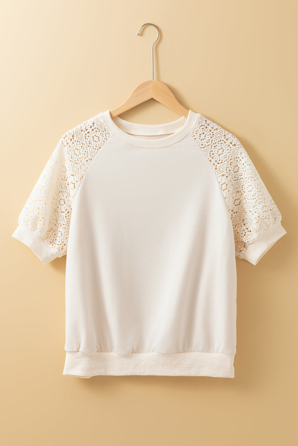 Paulina Lace Crochet Short Sleeve Top