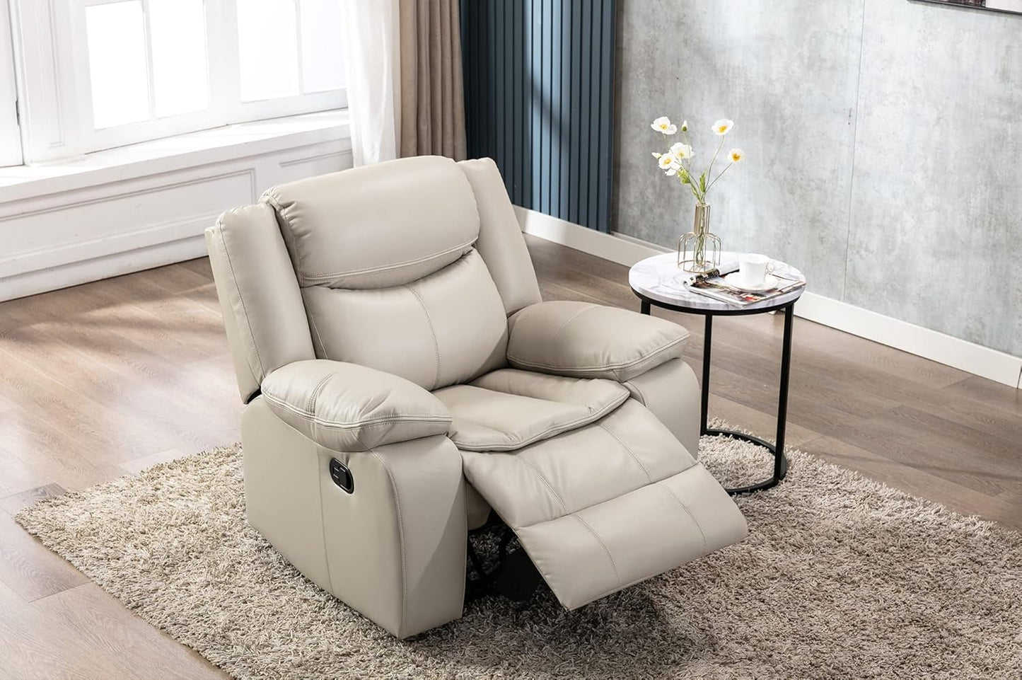 Breathable Leather Manual Recliner For Living Room ShipItFurniture