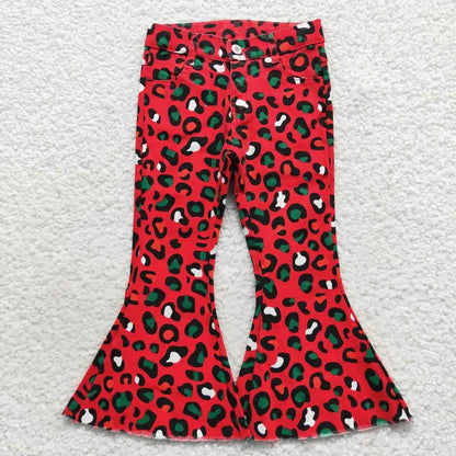 Red and green leopard bell jeans - Get it from Bo
