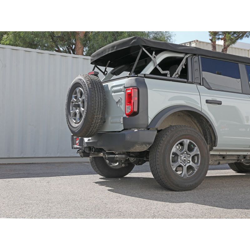 aFe 2021+ Ford Bronco L4-2.3L (t) / V6-2.7L (tt) Vulcan 3in. to 2.5in. SS Cat-Back - Carbon NP Motorsports