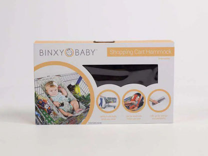 Baby Shopping Cart Hammock | Black Fabric Binxy Baby