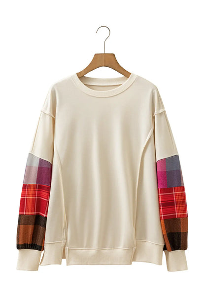 Anika Seam Patchwork top Long Sleeve Top