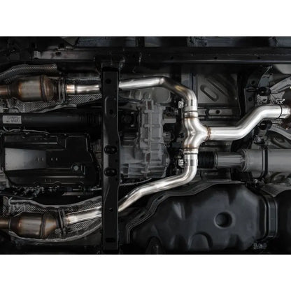 AWE 0FG Exhaust for 3rd Gen Toyota Tundra - Dual Chrome Silver Tips NP Motorsports