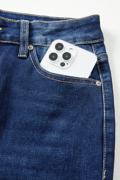 Samantha Western Stitch Patched Pocket Bootcut Jeans