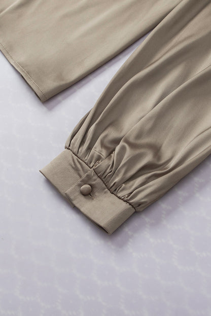 Madison Half Jacquard Satin Blouse