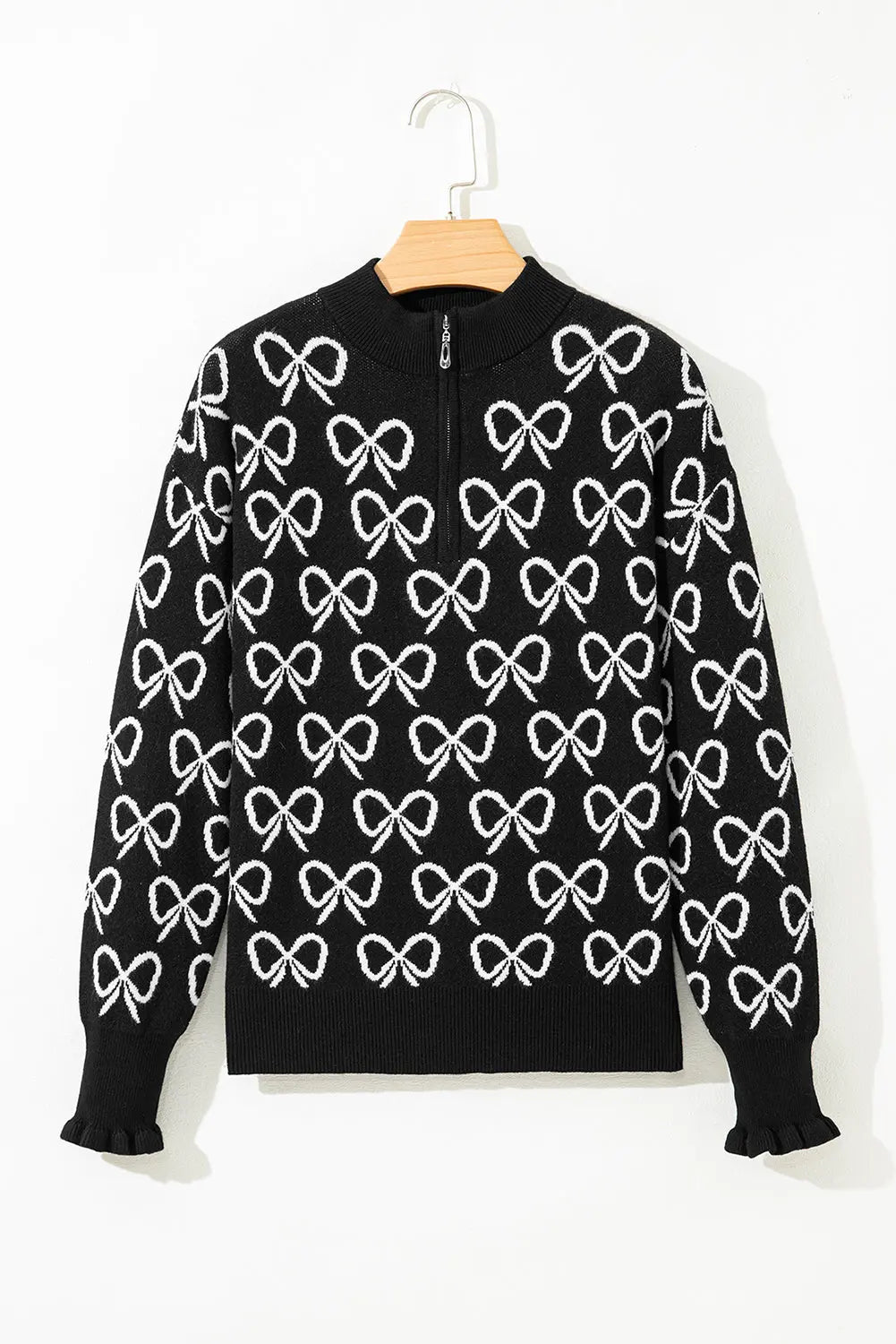 Elizabeth Shoulder Zipped Collar Sweater