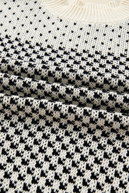 Kinley Pattern Lantern Sleeve Sweater