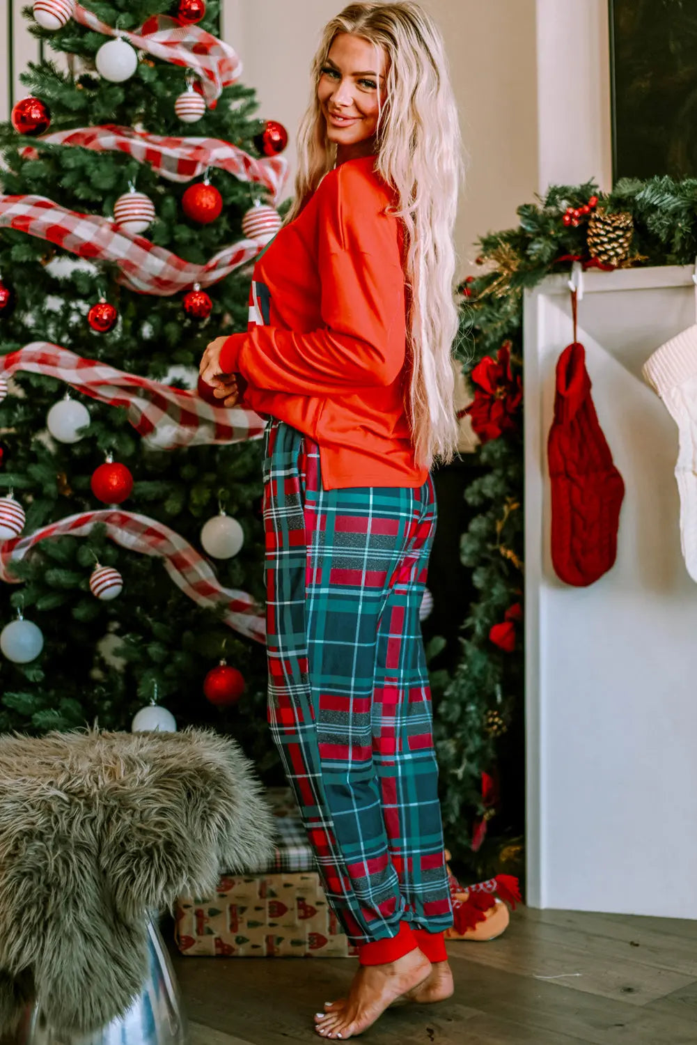 Eleanor Christmas Plaid Pajamas Set